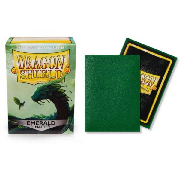 dragon shield 100 sleeves emeraude mat
