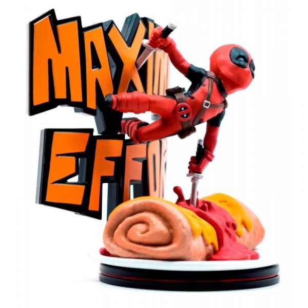 marvel q fig figurine diorama deadpool maximum effort